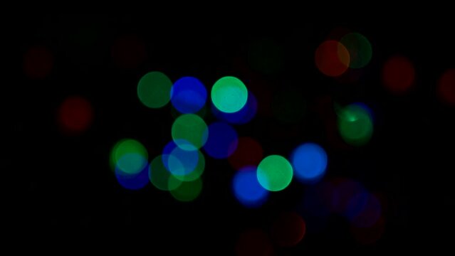 bokeh video of lights of different colors