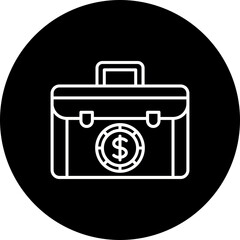 Briefcase Line Inverted Icon