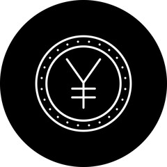 Yen Line Inverted Icon