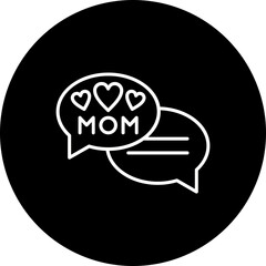 Bubble Speech Line Inverted Icon