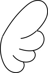 cute Valentine love decorative accessory element outline doodle black line