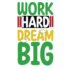 work hard dream big Gym workout motivation quotes design.