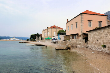 Fototapeta premium houses near the sea, Orebic, peninsula Peljesac, Croatia