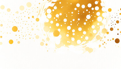 白背景に金色の模様の背景　Generative AI