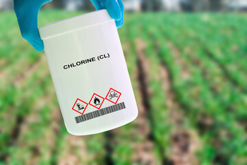  A chemical element used as a disinfectant and in the production of certain pesticides.