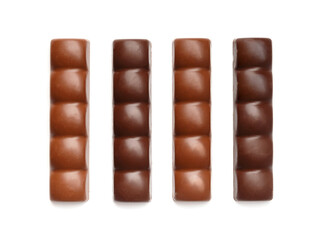 ?andy bars isolated on white background top view