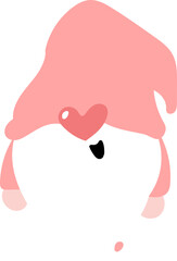 cute happy sweet romantic Valentine love gnome graphic cartoon hand drawing 