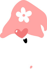 cute happy sweet romantic Valentine love gnome graphic cartoon hand drawing 