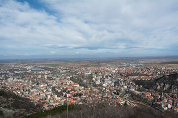 A view from St. Dimitar chapel to the town of Asenovgrad in Bulgaria