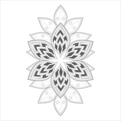 Mandala art for coloring book and art therapy. Doodle vector of flowers for coloring sheet for every age.