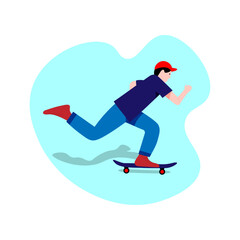 Fototapeta premium Skater with skateboard