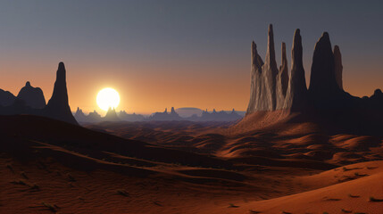 night in the desert  generative ai