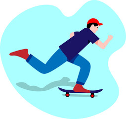 Skater with skateboard © Viktoriia Balagurova