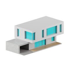 3d render of modern modern house.
