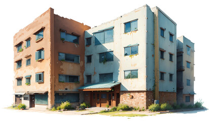 modern skyscraper with reflective windows shining in the sunlight