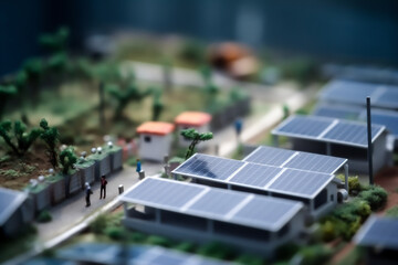Fototapeta premium Solar panels on the roof. Renewable Energy
