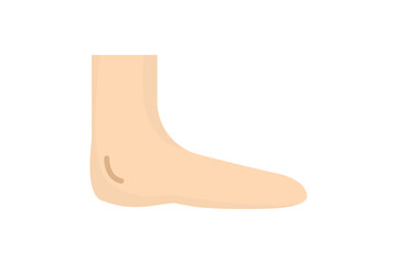 Human leg icon illustration. icon related to human organ. Flat icon style. Simple vector design editable