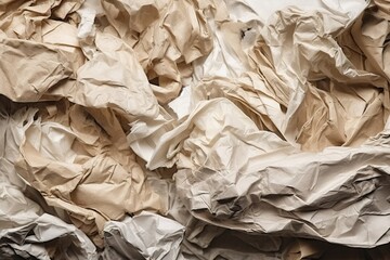 Crumpled paper texture illustration background with Generative AI