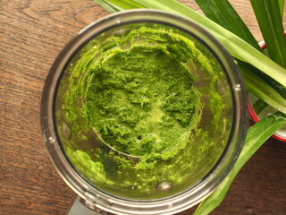 blended pandan leaves