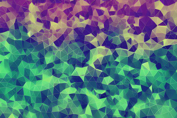 Abstract background of ocean color polygons 3D. Vector Illustration.