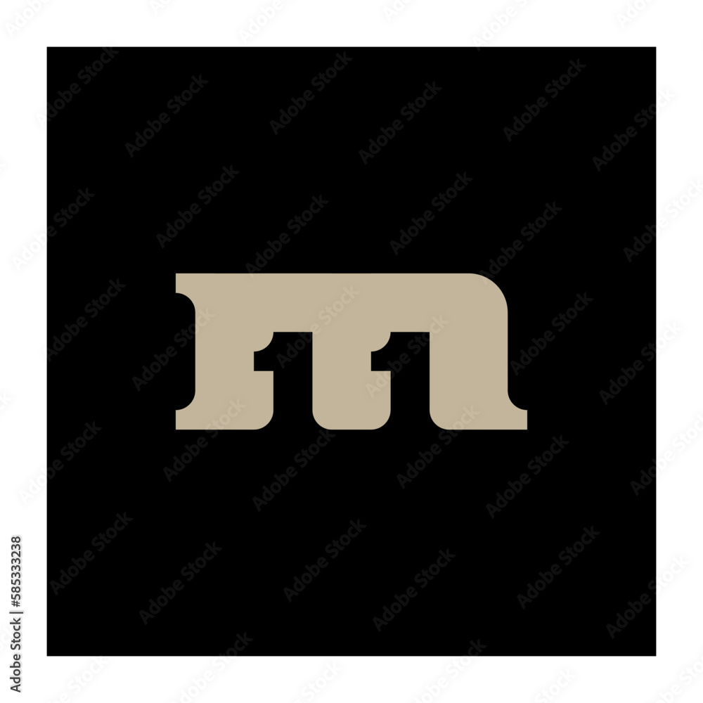 Poster 11m - logotype. letter m and number 11 (eleven). m11. vector design element or icon.