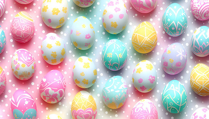 Fototapeta na wymiar Beautiful Photo of Creative Easter Eggs Generative AI