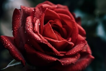 red rose closeup made with generative ai