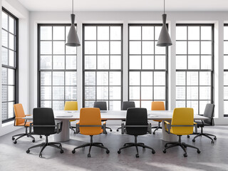 Yellow and black chair meeting room