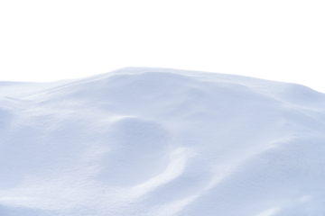 white snow in daylight, background, isolate on black background