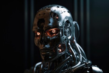 closeup of a robot. Generative AI