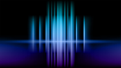 Abstract Blue and Purple Light Rays Effect Background Wallpaper Design. Vector Illustration