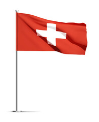 Switzerland flag isolated on white background. EPS10 vector