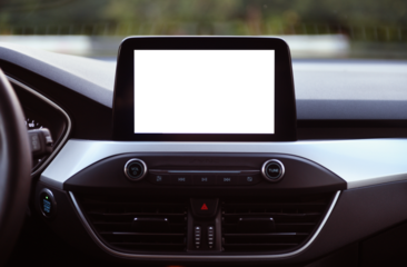 White screen on car touchscreen.