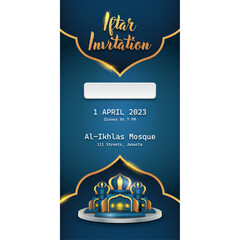 Cool Islamic Background for Iftar Invitation