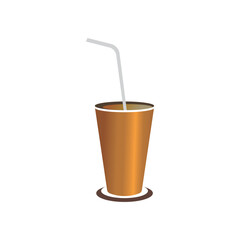 drink cup icon logo illustration color vector object design