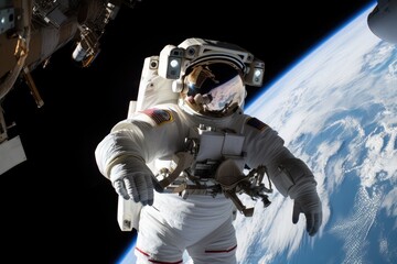 Astronaut in spacewalk, made with generated ai