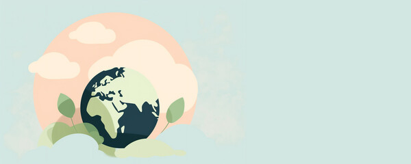 Earth Day Background Banner and World Environment day concept. Generative AI