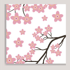 Cherry blossom seamless flower pattern.