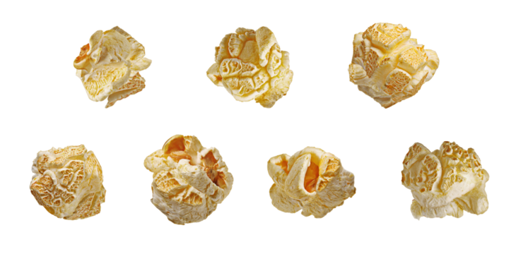 Popcorn isolated. Png transparency