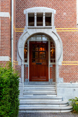 Typical dutch architectural detail, a door in Amsterdam