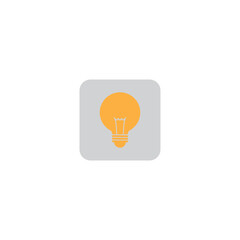 Bulb icon vector illustration on gray background.