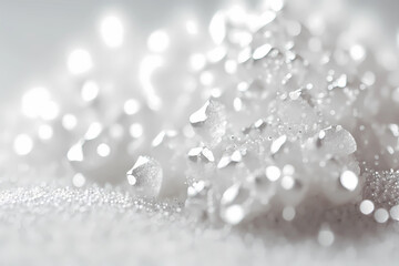Stunning abstract white sparkles on a white background, Generative AI