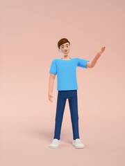 Fototapeta na wymiar 3D rendering of young fashionable men