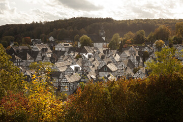 beautifulhalf-timbered houses in Freudenberg NRW - historic german Fachwerkhaus buildings