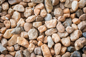 Full frame shot of gravel texture and background used for decoration or design garden.