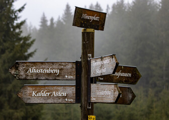 wooden signpost