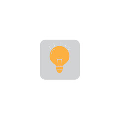 Bulb icon vector illustration on gray background.