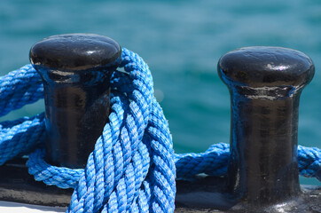 Fototapeta na wymiar rope on a boat