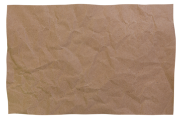 Brown crumpled paper sheet