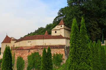 Fototapeta na wymiar Bastion of weavers in the historical part of Brasov. Romania
